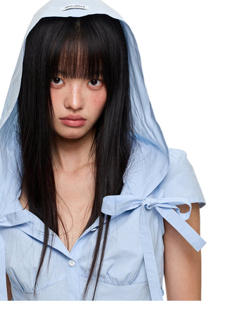 [JIKOO] hooded shirt top