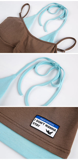 [JIKOO] halter spaghetti top