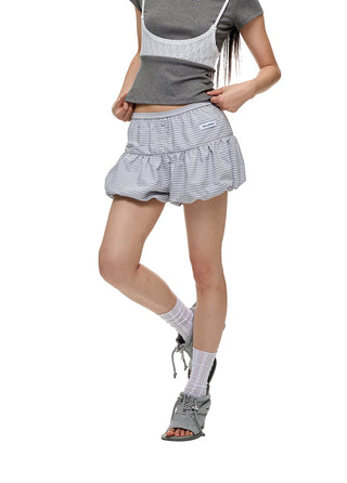 [JIKOO] striped bud shorts