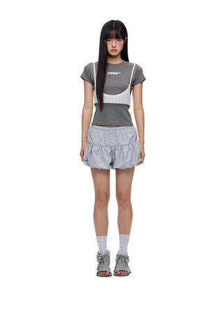 [JIKOO] striped bud shorts
