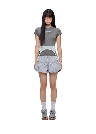 [JIKOO] striped bud shorts