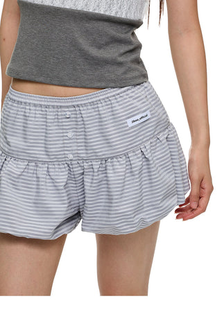 [JIKOO] striped bud shorts