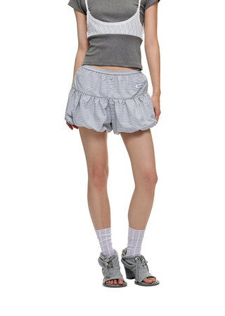 [JIKOO] striped bud shorts