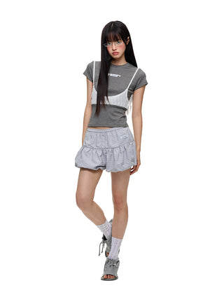 [JIKOO] striped bud shorts