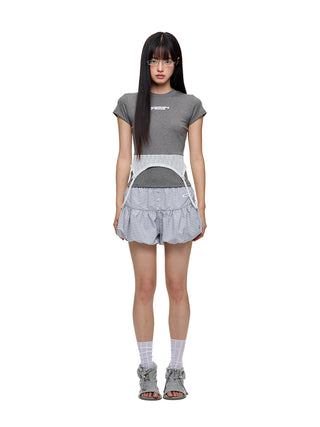 [JIKOO] striped bud shorts
