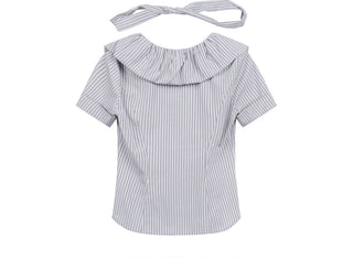 [JIKOO] ruffled band top