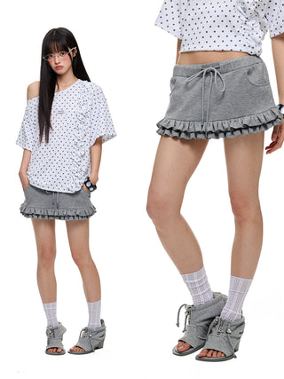 [JIKOO] frill leggings