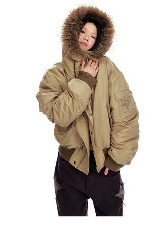 [JIKOO] retro fur jacket
