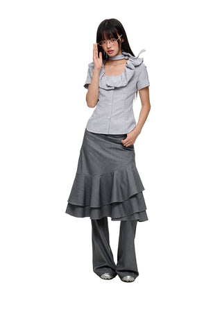 [JIKOO] pleated suit pants