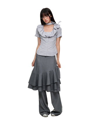 [JIKOO] pleated suit pants