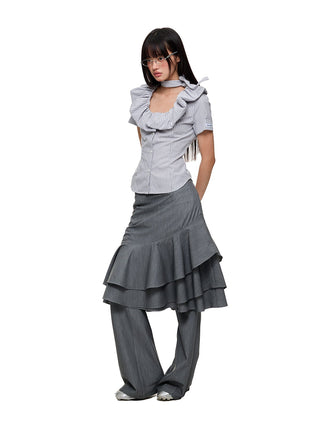 [JIKOO] pleated suit pants
