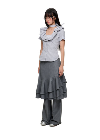 [JIKOO] pleated suit pants