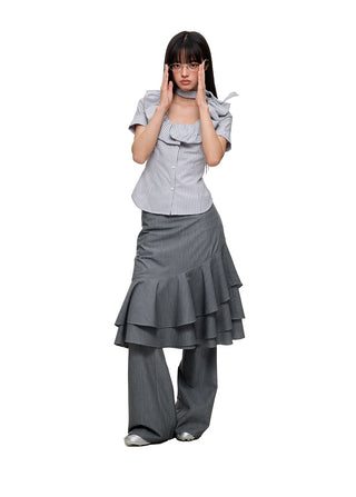 [JIKOO] pleated suit pants