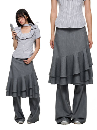 [JIKOO] pleated suit pants