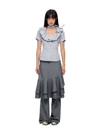 [JIKOO] pleated suit pants