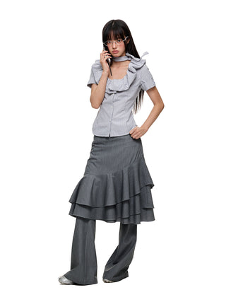 [JIKOO] pleated suit pants