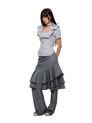 [JIKOO] pleated suit pants