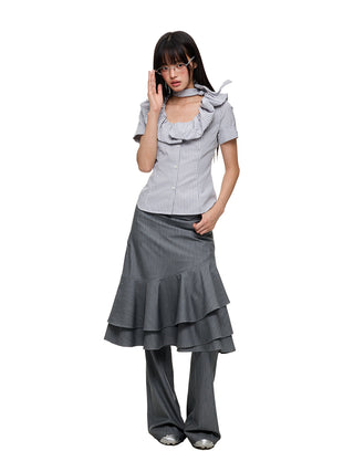 [JIKOO] pleated suit pants
