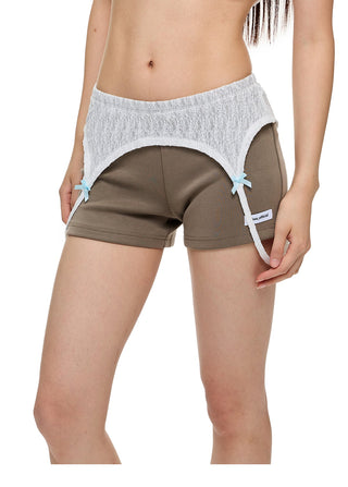 [JIKOO] bow knit shorts