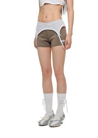 [JIKOO] bow knit shorts