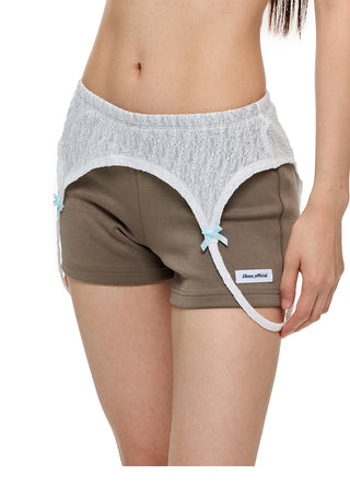[JIKOO] bow knit shorts