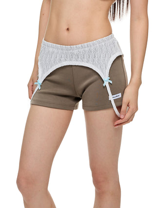 [JIKOO] bow knit shorts
