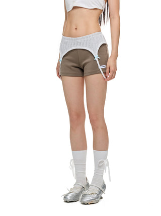 [JIKOO] bow knit shorts