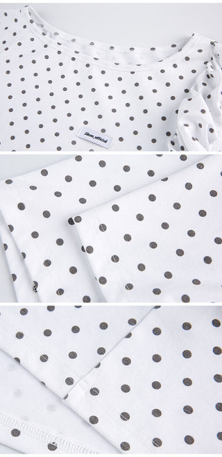 [JIKOO] polka dot top