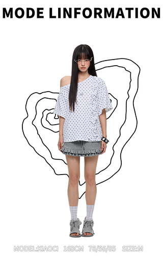 [JIKOO] polka dot top