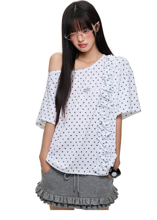 [JIKOO] polka dot top