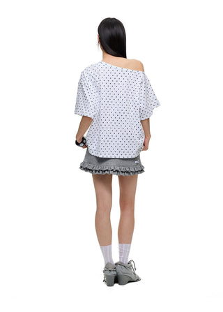 [JIKOO] polka dot top