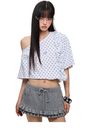 [JIKOO] polka dot top