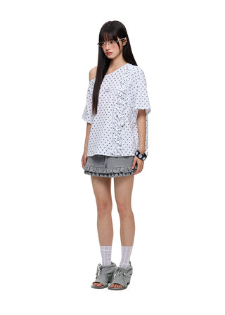 [JIKOO] polka dot top