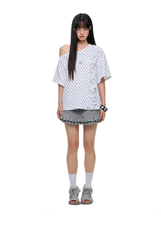 [JIKOO] polka dot top
