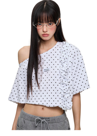 [JIKOO] polka dot top