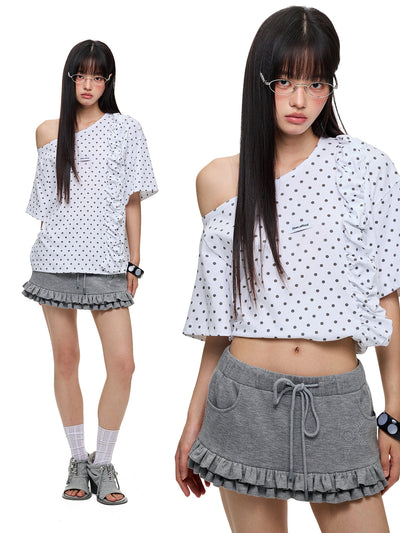 [JIKOO] polka dot top