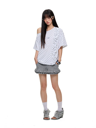 [JIKOO] polka dot top