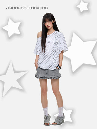 [JIKOO] polka dot top