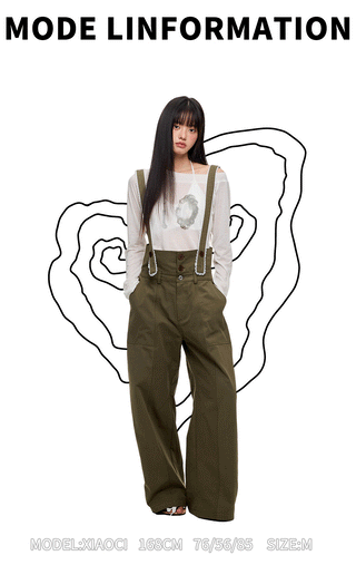[JIKOO] lace wide trousers