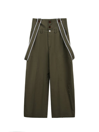 [JIKOO] lace wide trousers
