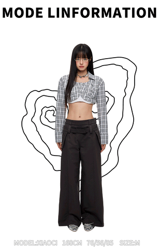[JIKOO] detachable belt trousers
