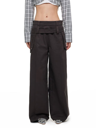 [JIKOO] detachable belt trousers
