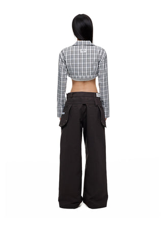 [JIKOO] detachable belt trousers