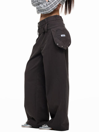 [JIKOO] detachable belt trousers
