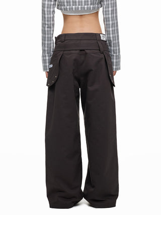 [JIKOO] detachable belt trousers