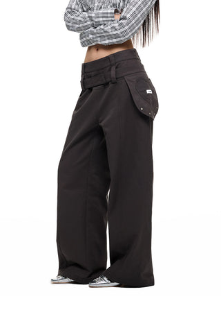 [JIKOO] detachable belt trousers