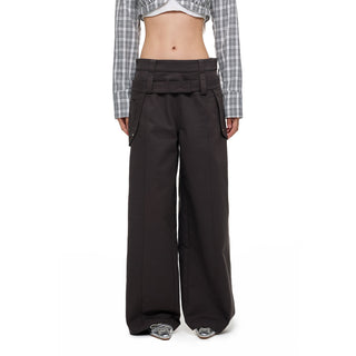 [JIKOO] detachable belt trousers