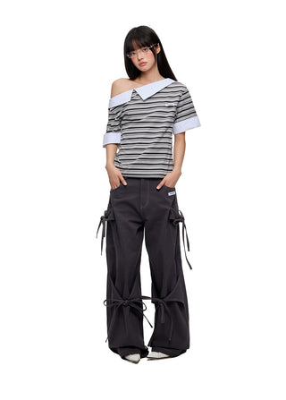 [JIKOO] bow tooling trousers