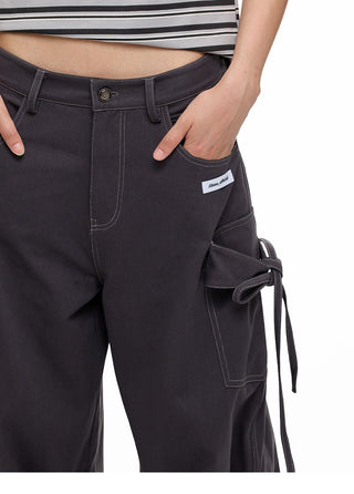 [JIKOO] bow tooling trousers