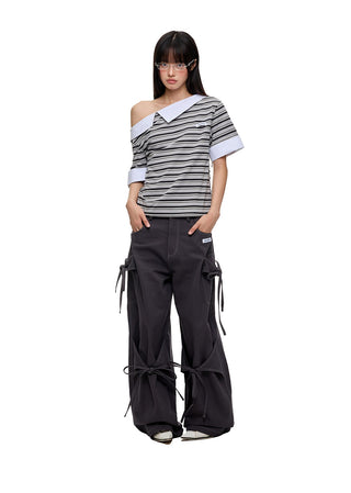 [JIKOO] bow tooling trousers